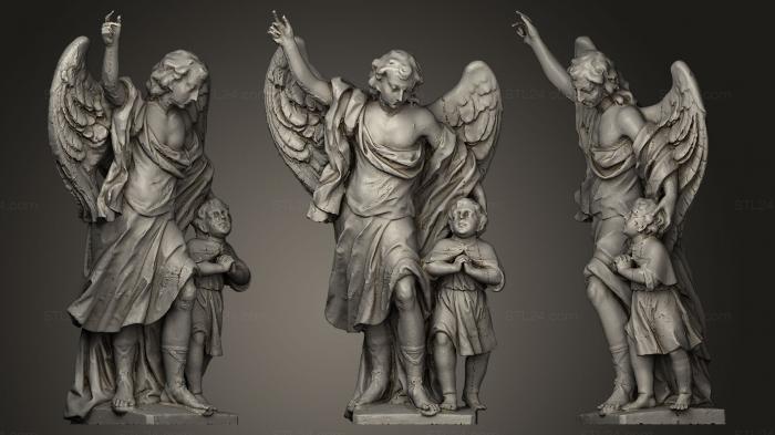 Статуи античные и исторические (Ангелус кустос, STKA_0045) 3D модель для ЧПУ станка